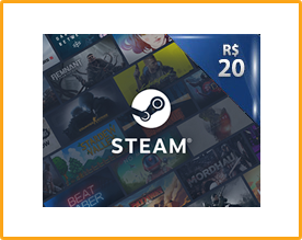 Steam: Cartões-presente digitais disponíveis online